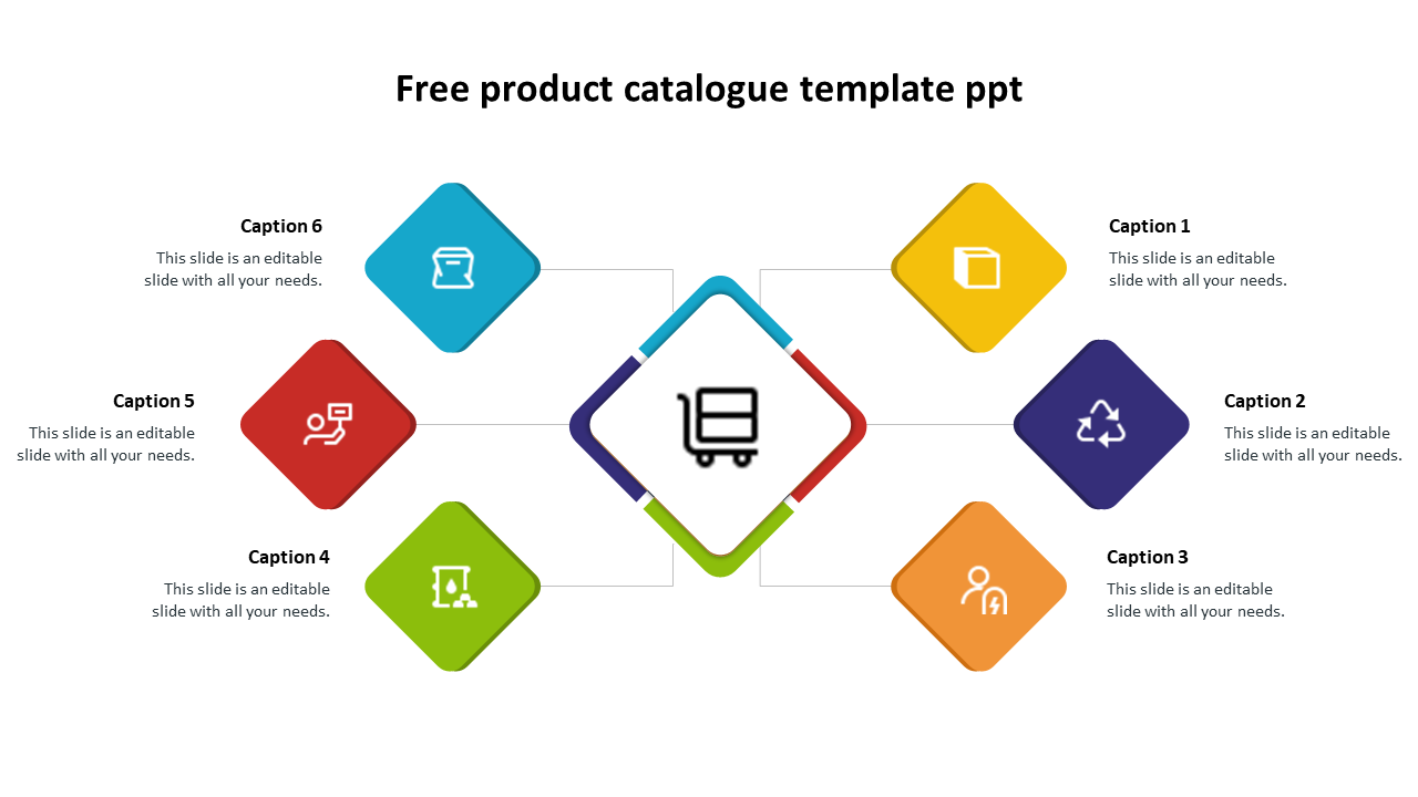Attractive Free Product Catalogue Template PPT Design